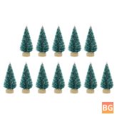 Small Christmas Tree with Sisal Silk Decor - Gold Silver Blue Green White