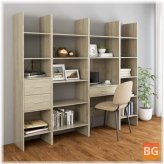 Sonoma Oak Book Cabinet Set