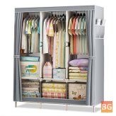 Wardrobe Storage Cabinet with Steel Tube - Modern Economic Clothes Storage Bag