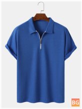 Short Sleeve Golf Shirt with a Solid Color