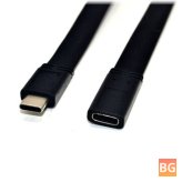 10Gbps USB3.1 Gen2 Male to Female Data Cable - Type-C