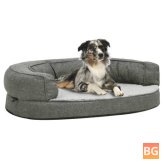 Dog Bed -Linen Look - 90x64 cm - Gray