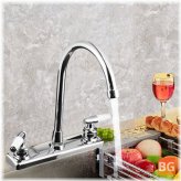 Dual-Handle Kitchen Faucet with Hot/Cold Water Control