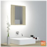 Sonoma Oak Bathroom Mirror Cabinet - 15.7
