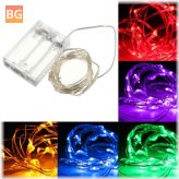 30-LED Silver Fairy String Lights with Battery - Powered by Water