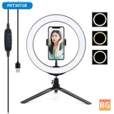 10.2" Portable LED Ring Light Tripod for Live Streaming and Makeup