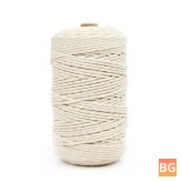 3/4//6mm Macrame Rope - Twisted Cotton - Beige