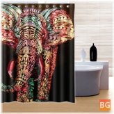 Shower Curtain with 12 Hooks - 180x180cm