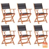 Black Garden Chairs - 6 Pieces