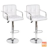 White Faux Leather Bar Stools