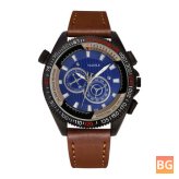 Watch with 3D Dial and PU Leather Band