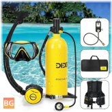 DEEP X5000+ 2L Scuba Diving Tank with Adapter Glasses