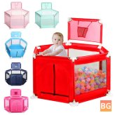 6-Sided Baby Playpen with Ball Frame - Toddler Children Play Yards for Children Under 36 Months