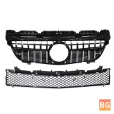 Black GT Style Front Grill Grille For Mercedes-Benz SLK Class R172 200 250 350 2012-2016