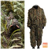 OuterDO 3D Leaves Woodland Camouflage Clothing for Hunting and Shooting in the Jungle