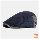 British Style Contrast Color Warm Casual Knitted Hat