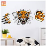 3D Tiger Wall Stickers - Domineering 3D