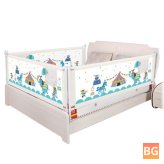8-Level Baby Bed Rail Fence Guardrail - with Double Button Lock