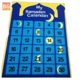 Ramadan Felt Advent Calendar Home Office Decor for Kids Gifts