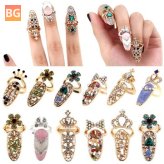 New Fashion Nail Rings for Women - Crystal Style
