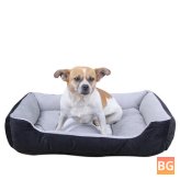 Waterproof Dog Bed with Bone Decoration for Winter