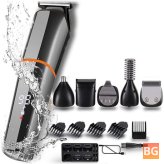 6 in 1 Cordless Hair Clipper Beard Grooming Kit - Waterproof and USB Rechargeable