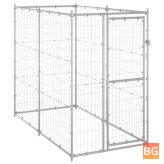 Galvanized Steel Outdoor Dog Kennel - 110x220x180cm