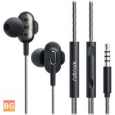 AIRAUX Earphone - 3.5mm In-ear with Double Dynamic Driver and Mic