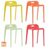 4-Pcs Multicolor Stools - Rugged and Easy to Store