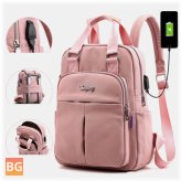 Waterproof Casual Backpack with USB Charging Port