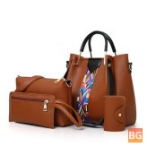 Women's Purses - 4 Pack - Bucket Bag, Crossbody Bag, shoulder bag, key bag