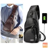 Crocodile-Resistant Men's Daypack with Charging Port and Slot for Mobile Devices