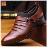 Leather Oxfords for Men - Pure Color