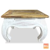 Reclaimed Wood Side Table - 19.7"x19.7"x13