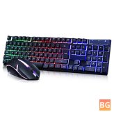 GTX300 RGB Backlight Gaming Keyboard with 2.4GHZ 1200DPI and 3 buttons