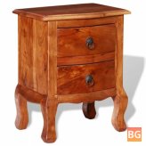 Acre Wood Bedside Table with Drawers