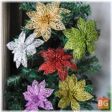 10PCS Hollow Flower Decoration Flowers for Christmas Trees