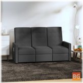 3-Seater Adjustable Fabric Massage Chair (Dark Gray)