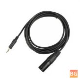 3.5mm to XLR Male to Female Microphone Cable