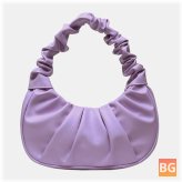 Women's PU Leather Shoulder Bag with a Solid Color Design