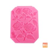Rose-shaped Silicone Baking Mold