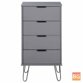 Gray Drawer Cabinet with a Wood Grain Pattern