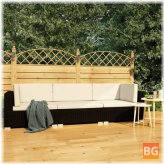 Garden Sofa Set with Cushions and Rattan