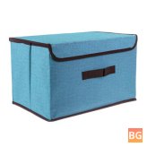 Foldable Storage Box with Cover for Clothes, Books, and Toys