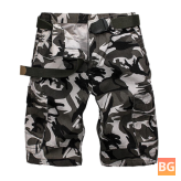 Mens Shorts with Cotton Multi-Pockets - Solid Breathable