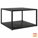 Black Table with Glass Top 23.6