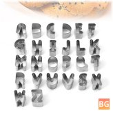 Cake Decorating Set with 26pcs DIY Alphabet Letters Cookie Cutters