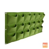 18-Piece Wall Hanging Planting Bags for GARDEN - Vertical Planter - Green