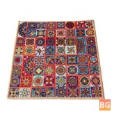 Ethnic Style Floor Mat - Geometric Non-slip Carpet
