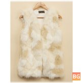 Women's Fashion Sleeveless Fur Jacket Vest